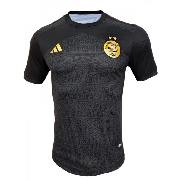 Algeria player version soccer jersey black soccer uniform men's football kit tops sport shirt 2023